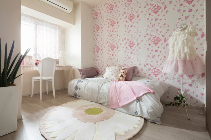 стильная комната в розовых тонах