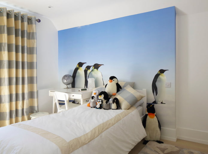 пингвины на фотообоях