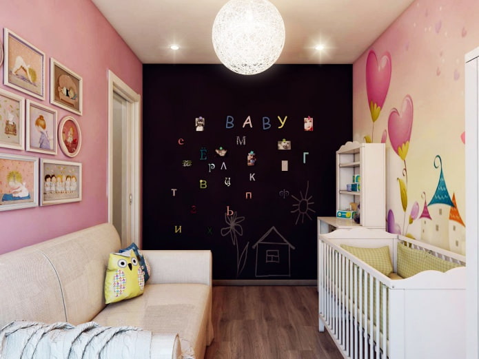 дизайн детской комнаты для новорожденного 8,4 кв. м.