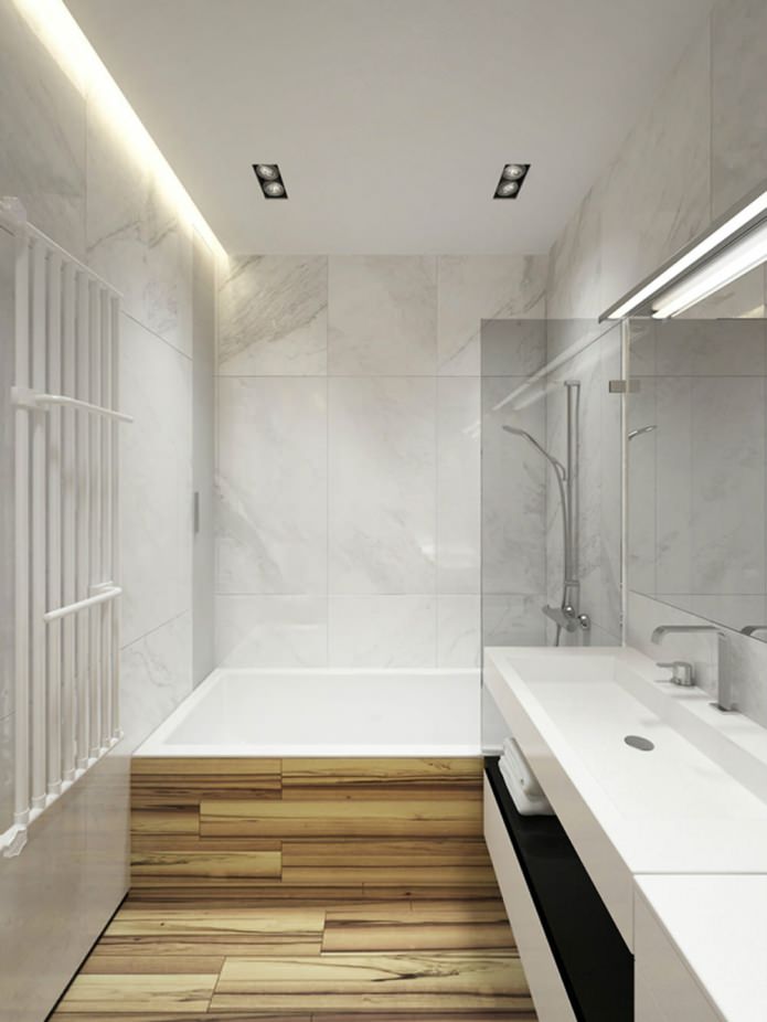 интерьер ванной в стиле минимализм
