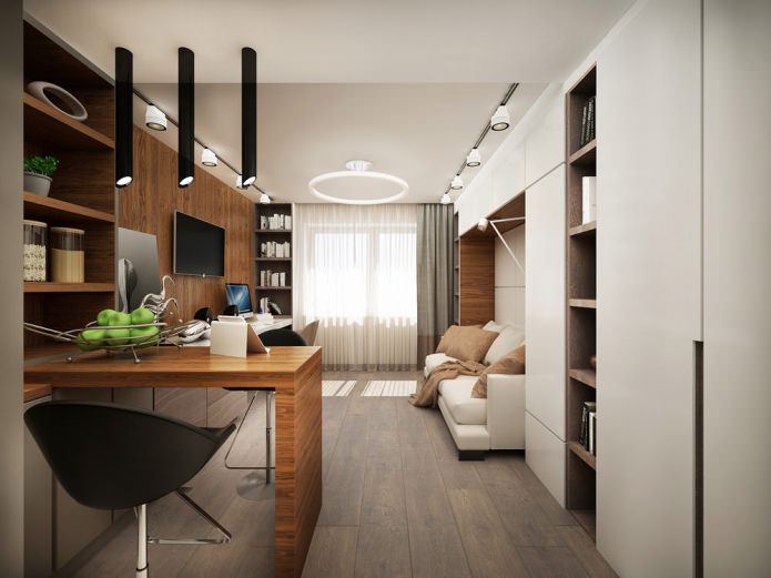 дизайн современной квартиры-студии 25 кв. м.