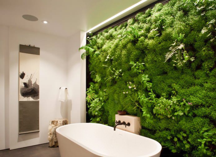 интерьер ванной в эко-стиле