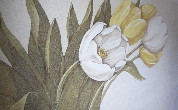 рисунок на тюльпанах