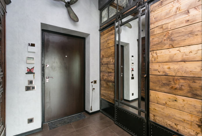 металлические двери в интерьере в стиле лофт