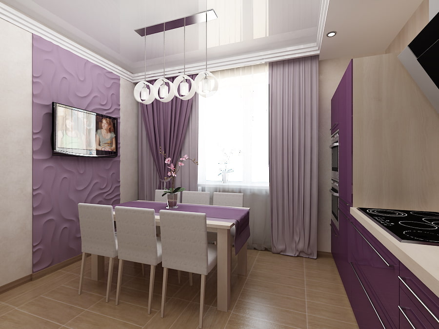 Фиолетовая Кухня В Интерьере Фото