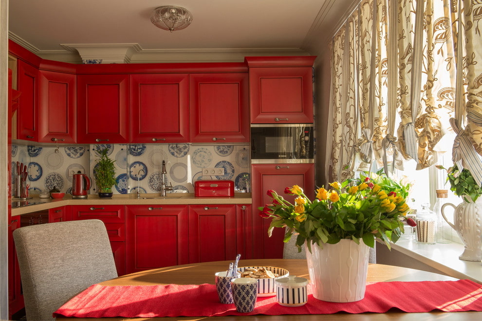 Маленькая Кухня Дизайн Красная