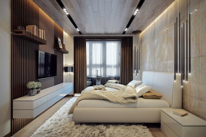 дизайн интерьера спальни совмещенной с лоджией
