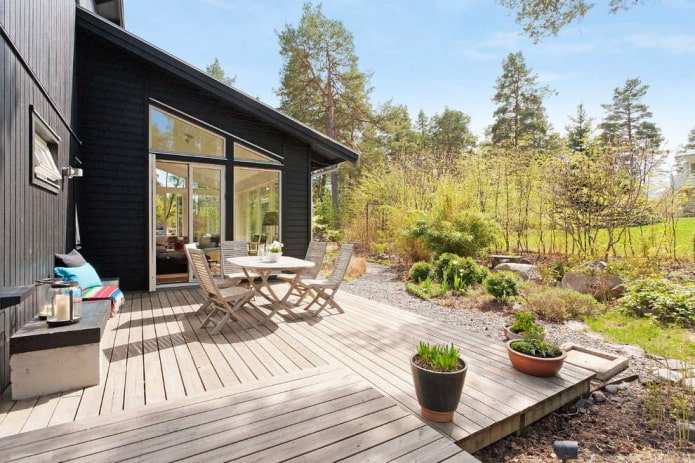 ландшафтный дизайн дома в скандинавской стилистике