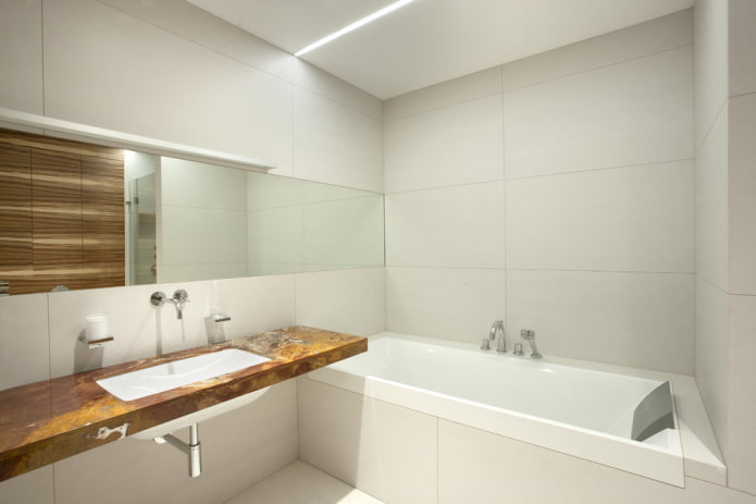 сантехника в ванной комнате в стилистике минимализм