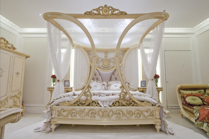 массивная кровать в стиле модерн
