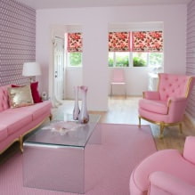 Дизайн гостиной в розовых тонах: 50 фото примеров-5