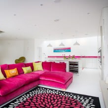 Дизайн гостиной в розовых тонах: 50 фото примеров-4