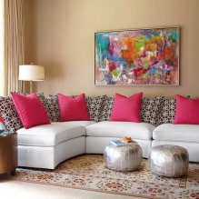 Дизайн гостиной в розовых тонах: 50 фото примеров-8