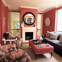 Дизайн гостиной в розовых тонах: 50 фото примеров-18