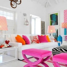 Дизайн гостиной в розовых тонах: 50 фото примеров-16