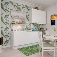 Дизайн кухни с зелеными обоями: 55 современных фото в интерьере-9