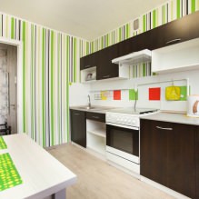 Дизайн кухни с зелеными обоями: 55 современных фото в интерьере-10
