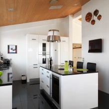 Дизайн белой кухни с черной столешницей: 80 лучших идей, фото в интерьере-20