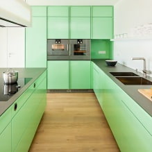 Зеленый кухонный гарнитур: особенности выбора, сочетания, 60 фото-13