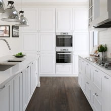 Белый кухонный гарнитур: особенности выбора, сочетания, 70 фото в интерьере-16