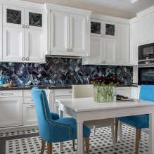 Белый кухонный гарнитур: особенности выбора, сочетания, 70 фото в интерьере-13