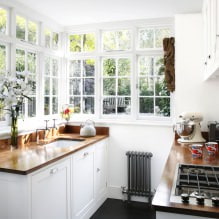 Белая кухня с деревянной столешницей: 60 современных фото и вариантов дизайна-20