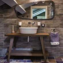 Дизайн ванной на мансарде: особенности отделки, цвет, стиль, выбор штор, 65 фото-4