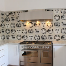 Отделка стен кухни моющимися обоями: 59 современных фото и идей-0
