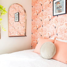 Обои персикового цвета: виды, идеи дизайна, сочетание с шторами и мебелью-5