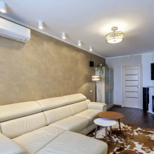 Фото потолков из гипсокартона для зала: одноуровневые, двухуровневые, дизайн, подсветка-6