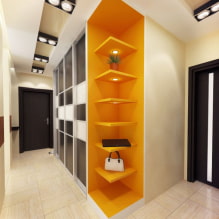 Потолок в коридоре: виды, цвет, дизайн, фигурные конструкции в прихожей, освещение-3