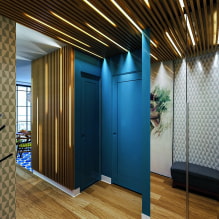 Потолок в коридоре: виды, цвет, дизайн, фигурные конструкции в прихожей, освещение-4
