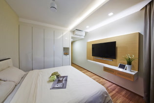 Телевизор в спальне: варианты расположения, дизайн, фото в разных стилях интерьера