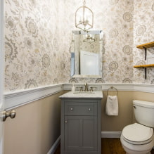 Шкаф в туалет: дизайн, виды, варианты расположения, фото в интерьере-7