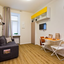 Дизайн маленькой квартиры-студии 18 кв. м. – фото интерьера, идеи обустройства-3
