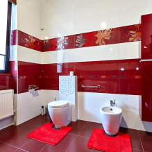 Красная ванная комната: дизайн, сочетания, оттенки, сантехника, примеры отделки туалета-5
