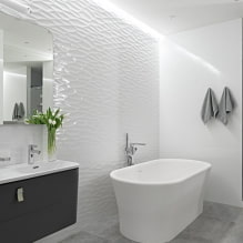 Белая ванная комната: дизайн, сочетания, отделка, сантехника, мебель и декор-0