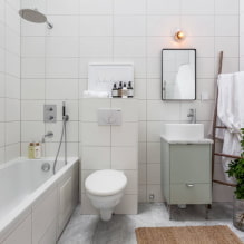 Белая ванная комната: дизайн, сочетания, отделка, сантехника, мебель и декор-2
