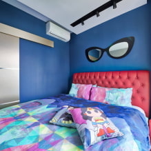 Синяя спальня: оттенки, сочетания, выбор отделки, мебели, текстиля и освещения-3
