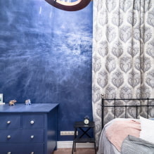 Синяя спальня: оттенки, сочетания, выбор отделки, мебели, текстиля и освещения-0