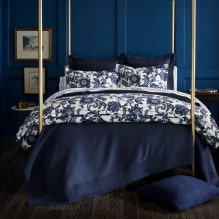 Синяя спальня: оттенки, сочетания, выбор отделки, мебели, текстиля и освещения-8