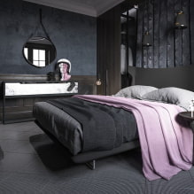 Черная спальня: фото в интерьере, особенности оформления, сочетания-3