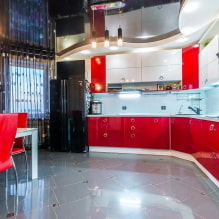Красно-черная кухня: сочетания, выбор стиля, мебели, обоев и штор-4