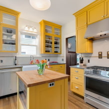 Желтая кухня: особенности дизайна, реальные фото примеры, сочетания-2