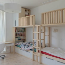 Детская комната для разнополых детей: зонирование, фото в интерьере-0