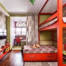 Детская комната для разнополых детей: зонирование, фото в интерьере-5