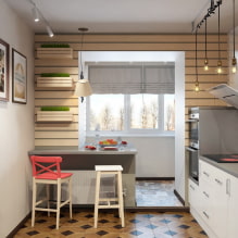 Дизайн кухни совмещенной с балконом: фото в интерьере, идеи обустройства-6