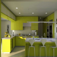 Зеленая кухня: фото, идеи оформления, сочетания с другими цветами-5