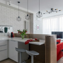 Маленькая кухня-гостиная: фото в интерьере, планировки и дизайн-1