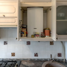 Кухня в хрущевке с газовой колонкой: варианты размещения, 37 фото-5